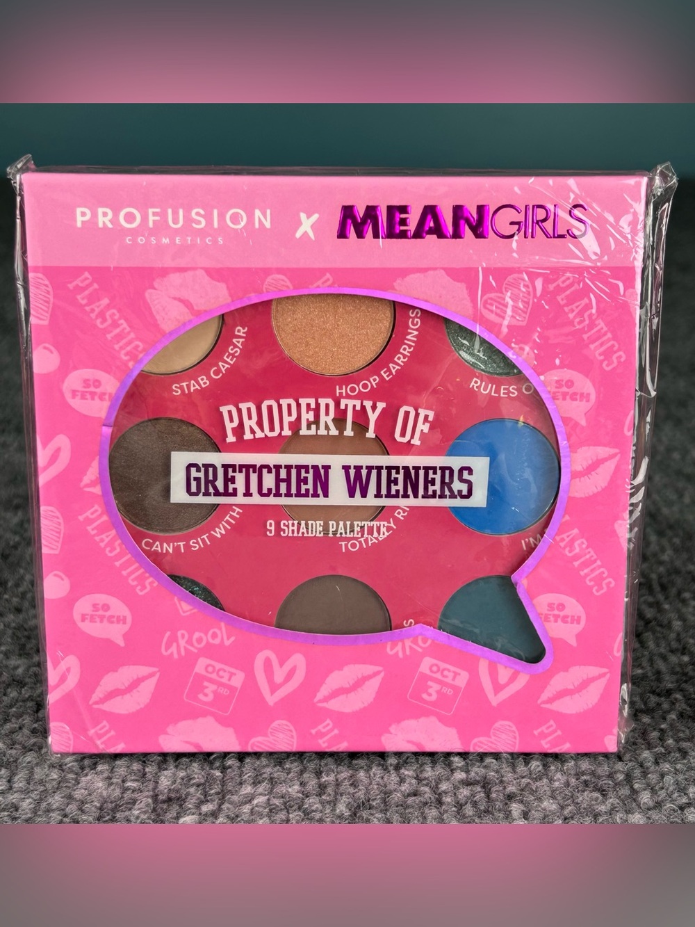PROFUSION X ~ MEAN GIRLS Property of Gretchen Wieners ~Eyeshadow Palette SEALED